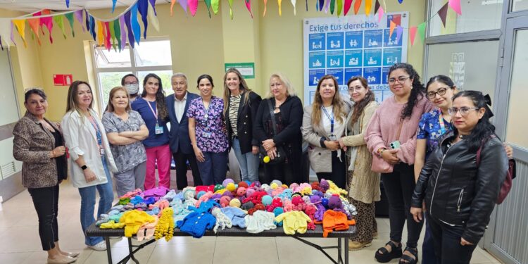 Tejedoras de San Nicolás donan ajuares y pulpos de peluches para bebés prematuros de Ñuble