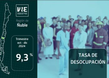 La tasa de desocupación en la Región de Ñuble fue 9,3% en el trimestre octubre – diciembre de 2024