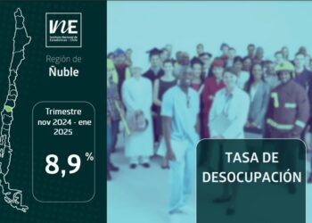 La tasa de desocupación en la Región de Ñuble fue 8,9% en el trimestre noviembre 2024 – enero de 2025