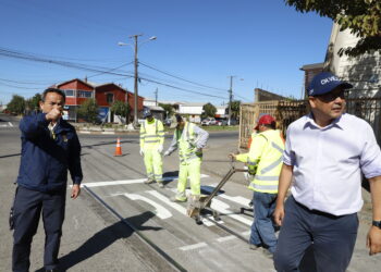 REFUERZAN DEMARCACIÓN VIAL EN DISTINTOS SECTORES DE LA COMUNA HISTÓRICA