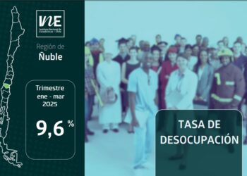 La tasa de desocupación en la Región de Ñuble fue 9,6% en el trimestre enero – marzo de 2025