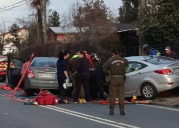 Accidente Camino a las Termas Sector del Rosal  en horas de esta tarde