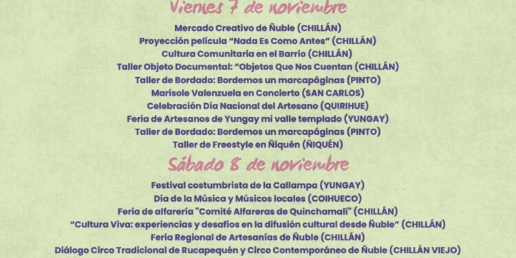 Crea Ñuble 2025 llenará de arte, música y creatividad los espacios culturales de Chillán