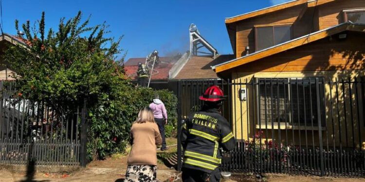 Incendio en Sector Parque Lantaño de Chillán