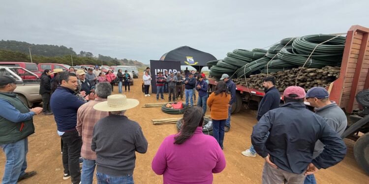 Entregan invernaderos y sistemas de control de heladas a 52 familias campesinas de Cobquecura.