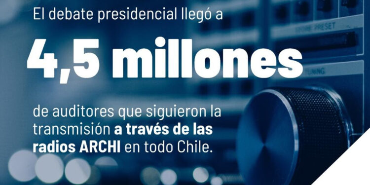 Más de 4,5 millones de personas siguieron el Debate Presidencial ARCHI 2025 a través de la radio