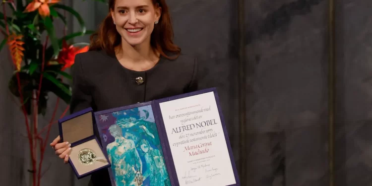 Premio Nobel de la Paz ; Hija de María Corina Machado, Ana Corina Sosa, fue quien aceptó el galardón en su nombre