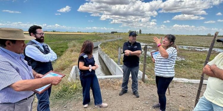 Comisión Nacional de Riego recorre nuevas obras que impulsan el sueño arrocero en la comuna de Ñiquén