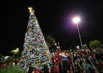 El Carmen lanza sus actividades navideñas 2025 con encendido de árbol de 12 metros