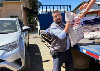 Ministerio de Agricultura realiza entrega de alimentación apícola para productores afectados por incendios en Ñuble