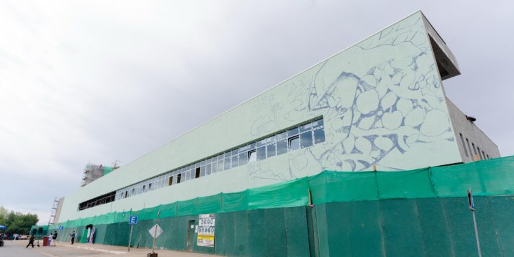 Inician pintura de mural participativo que dará identidad al nuevo CESFAM y SAR Dr. José Durán Trujillo de San Carlos