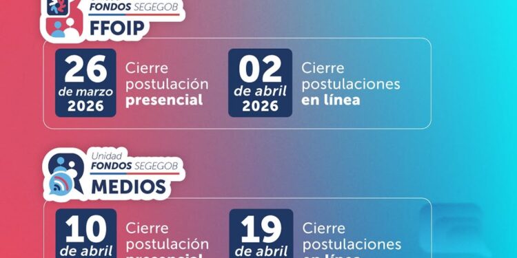 Segegob abre postulaciones a fondos concursables 2026 para medios y organizaciones sociales