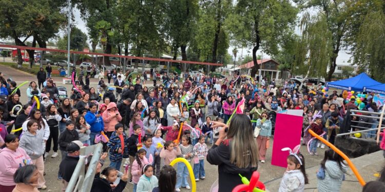 Cientos de niños y niñas festejaron la Pascua de Resurrección en El Carmen