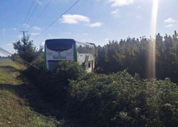 Accidente de un bus dejó 10 lesionados en la Ruta 5 Sur a la altura de Ñiquén