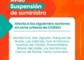 Corte de energía eléctrica de emergencia desde las 22 :30 hrs de hoy miércoles  en Chillán, Coihueco y Pinto…Informa Copelec.